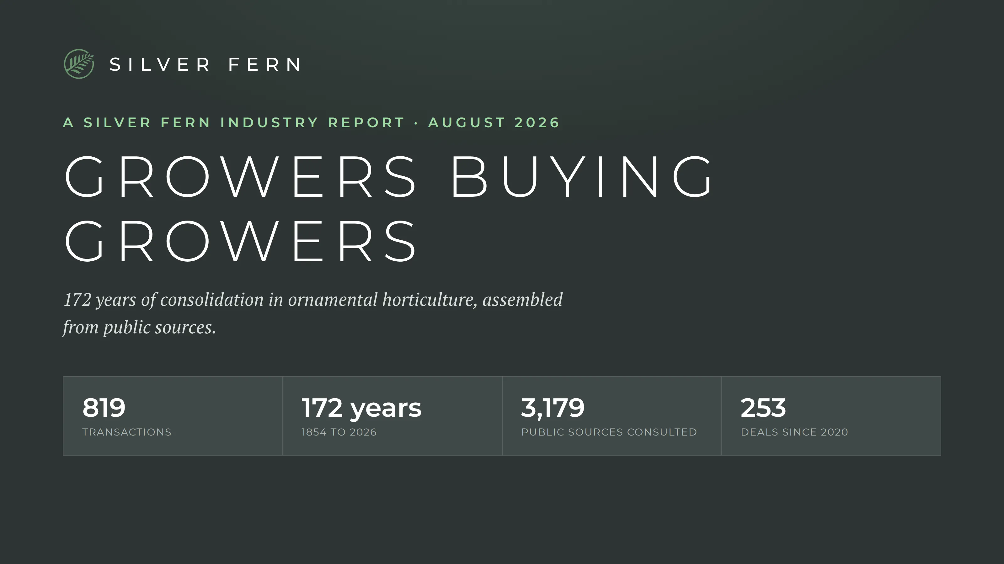 Growers Buying Growers: A Silver Fern Industry Report